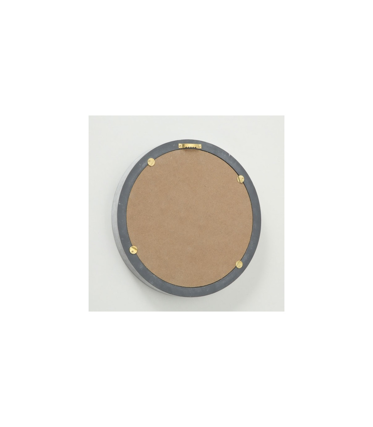 Wadiga Set De 3 Miroirs Décoratifs Ronds En Bois Gris