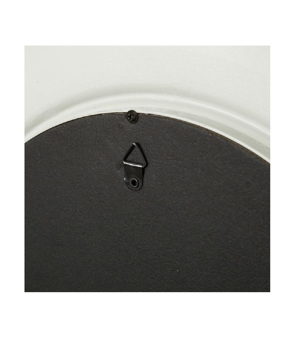 Wadiga Set De 3 Miroirs Ronds Avec Moulures En Polypropylène Blanc Et Doré