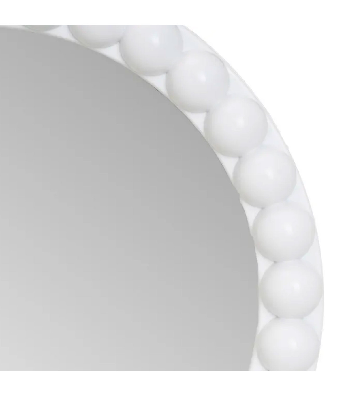 Wadiga Set De 3 Miroirs Ronds En Polypropylène Blanc 25x25x2cm