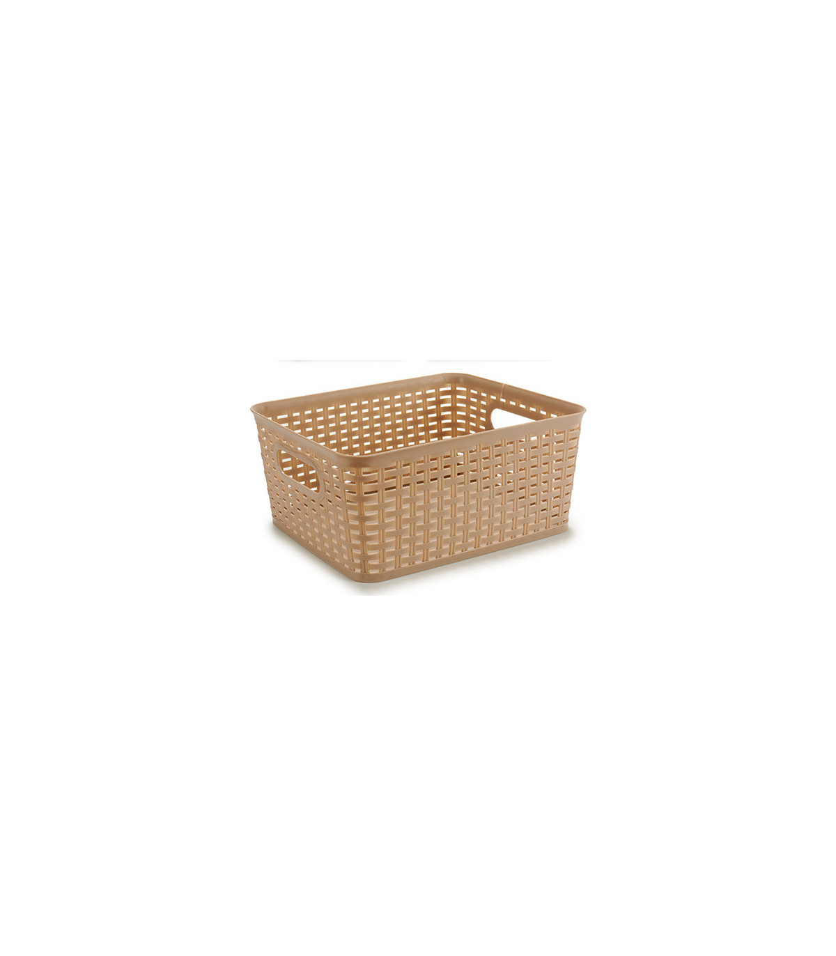 Wadiga Set De 3 Paniers à Linge Rectangulaires En Plastique Façon Osier Tressé
