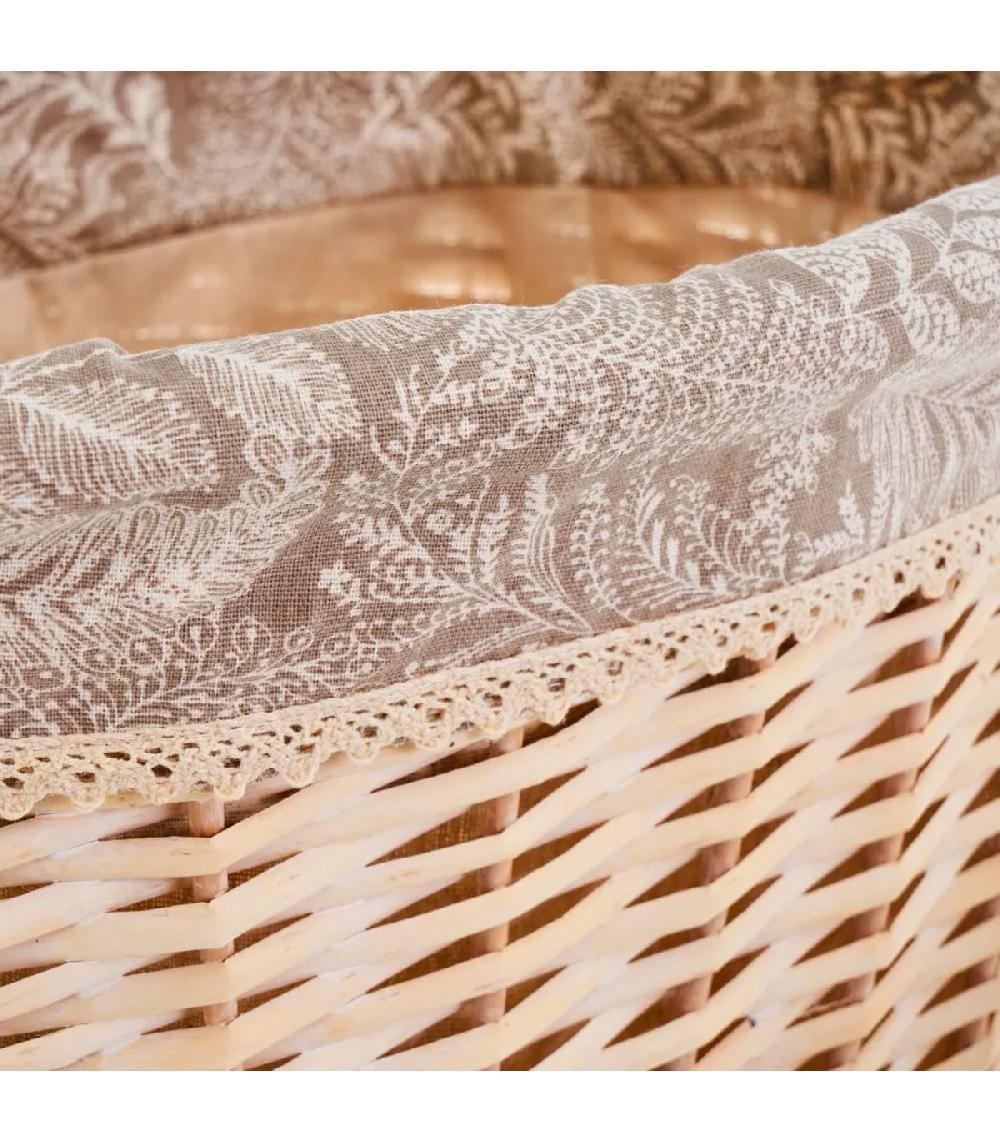 Wadiga Set De 3 Paniers De Rangement En Osier 46x33.5x38cm