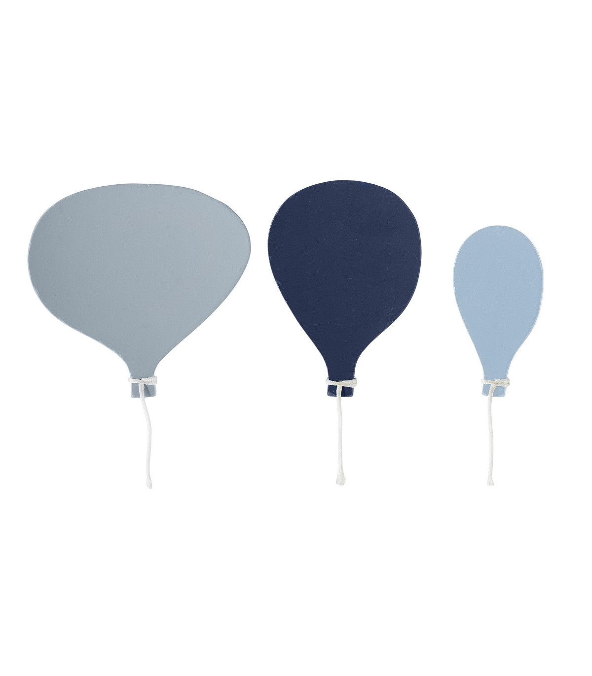 Wadiga Set De 3 Patères Chambre Enfant Ballons Bois Bleu