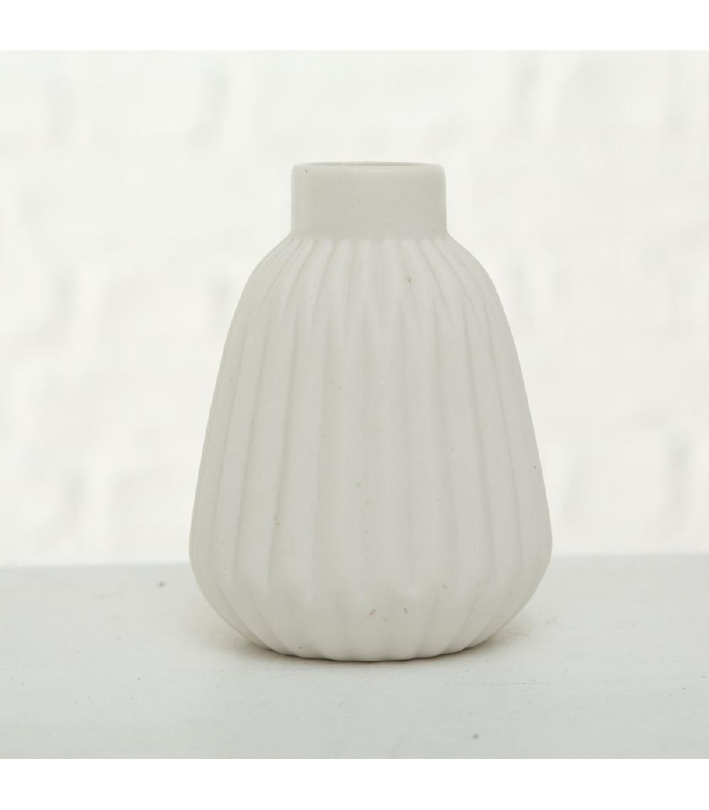 Wadiga Set De 3 Petits Vases Design En Porcelaine Blanche