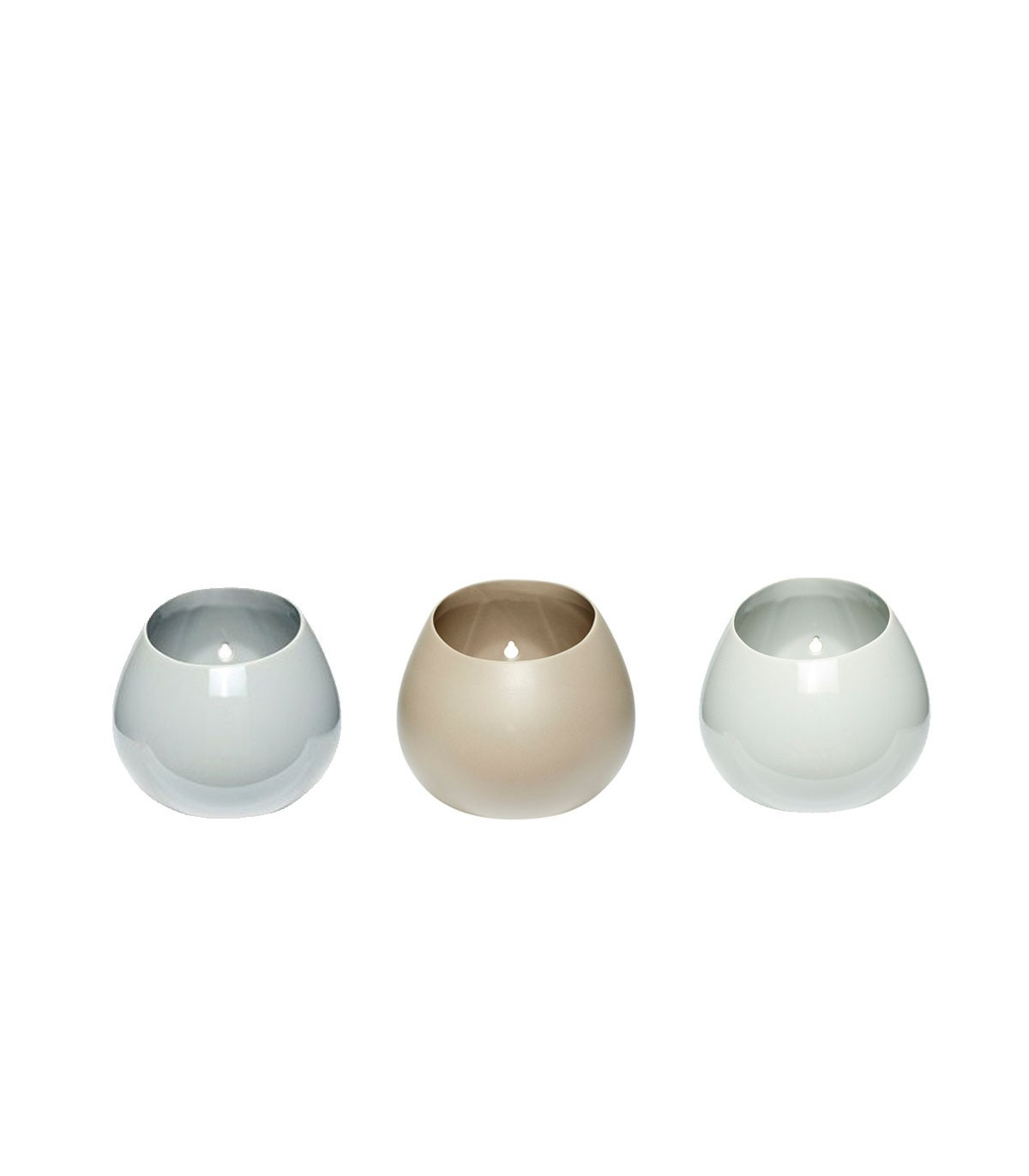 wadiga Set de 3 Pots de Rangement en Porcelaine Mural