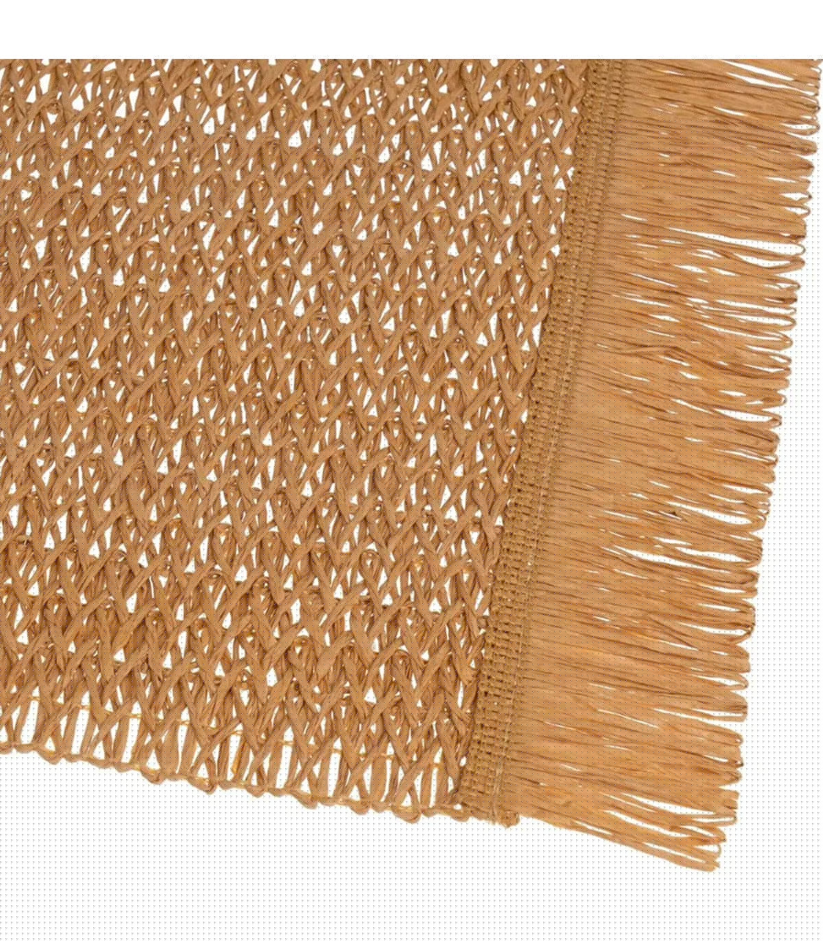 Wadiga Set De 3 Sets De Table Rectangulaires En Fibre Beige Vert Marron