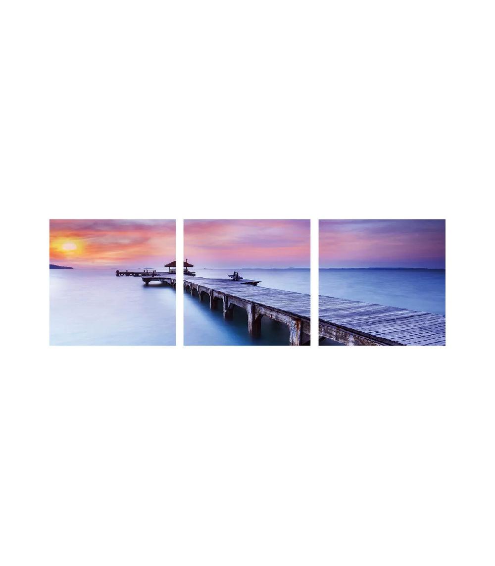 wadiga Set de 3 tableaux décoratifs photo Ponton - 50x50cm