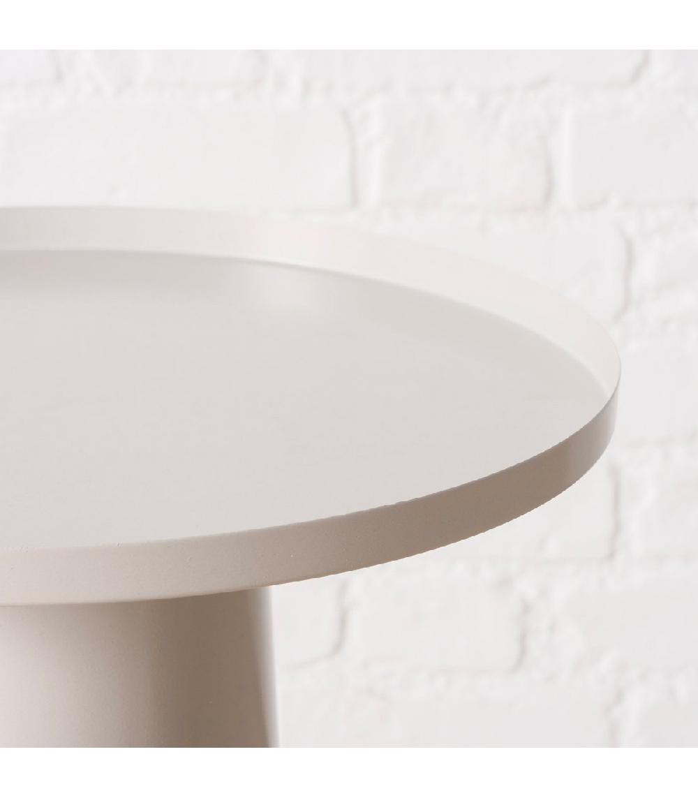 Wadiga Set De 3 Tables D'appoint Ronde En Métal Blanc