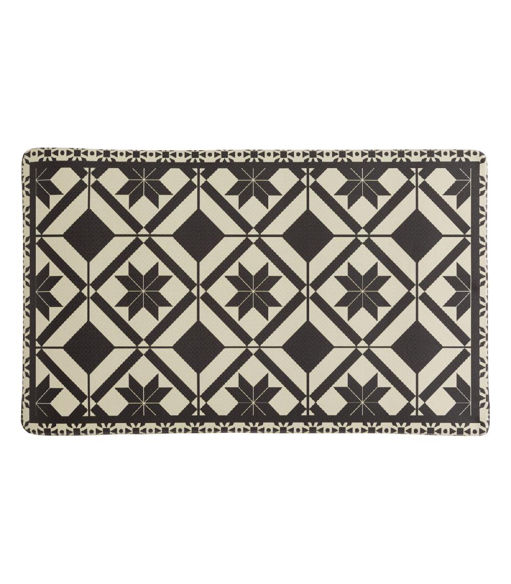 Wadiga Set De 3 Tapis De Cuisine Ergonomiques Carreaux De Ciment - 45x75cm
