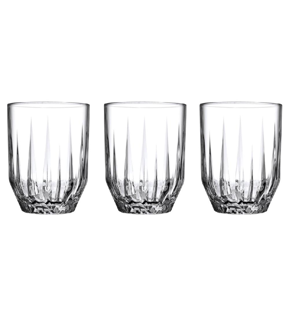 wadiga Set de 3 verres à eau en verre transparent 25cl