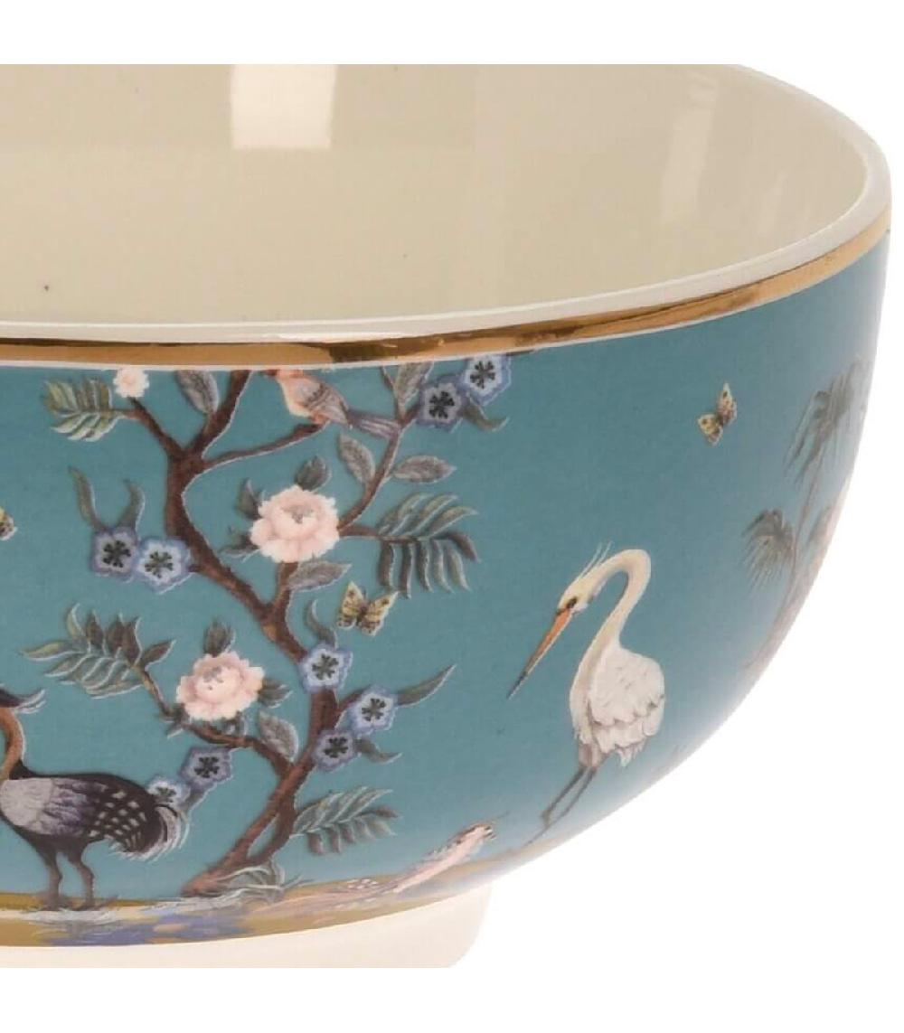 Wadiga Set De 4 Bols En Porcelaine Fleurs Et Oiseaux