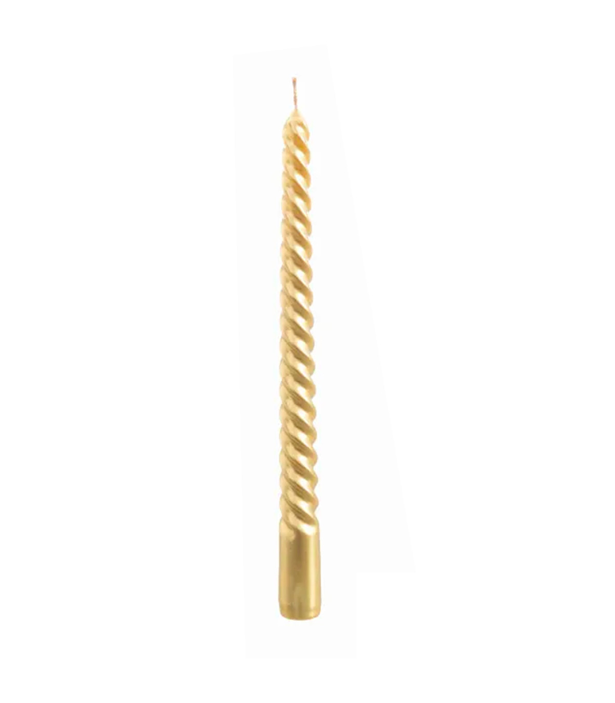 Wadiga Set De 4 Bougies De Noël Torsadées Dorées 20cm