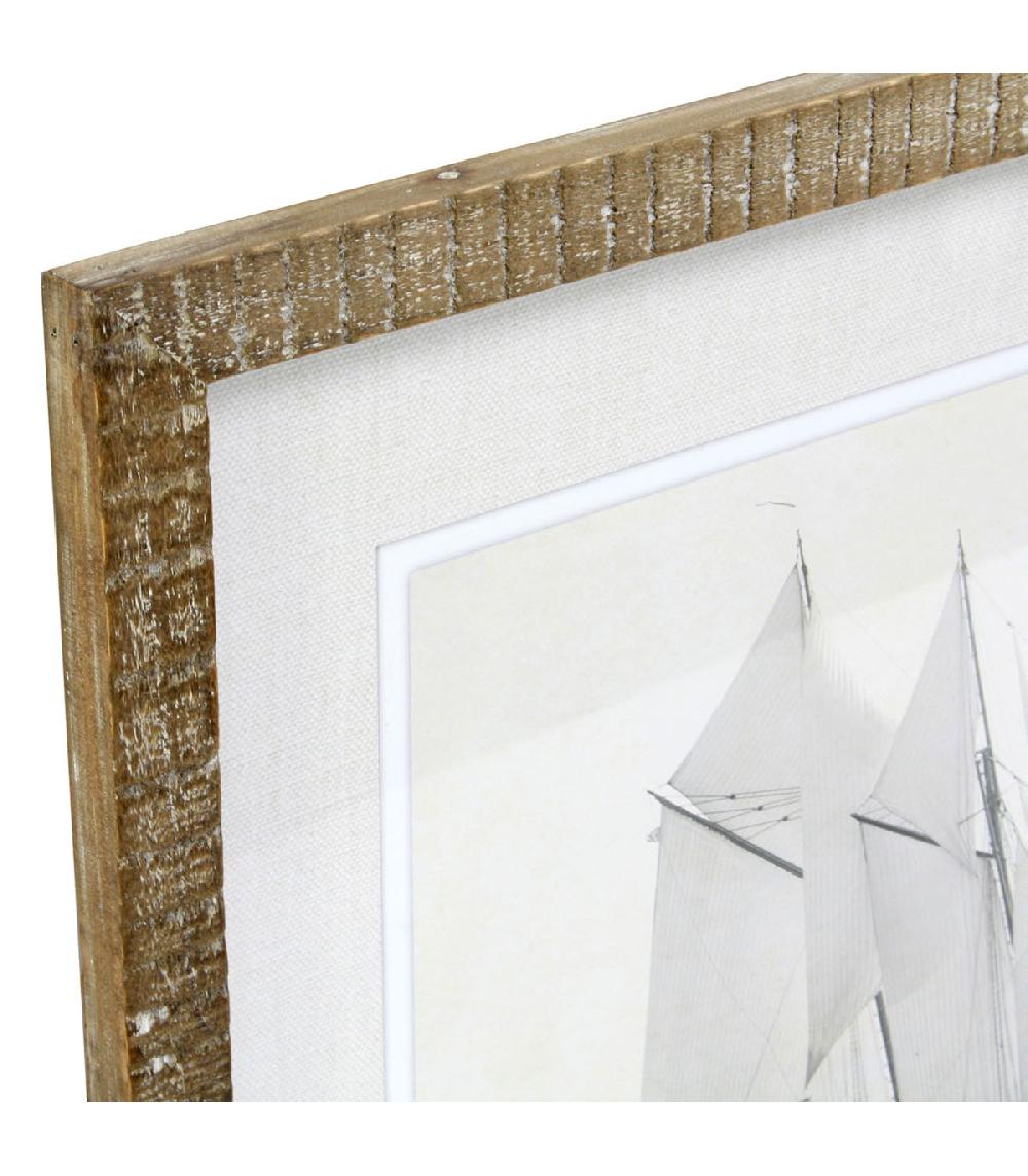Wadiga Set De 4 Cadres Décoratifs Voiliers 60x2x50cm