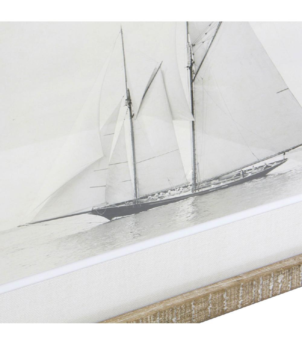 Wadiga Set De 4 Cadres Décoratifs Voiliers 60x2x50cm