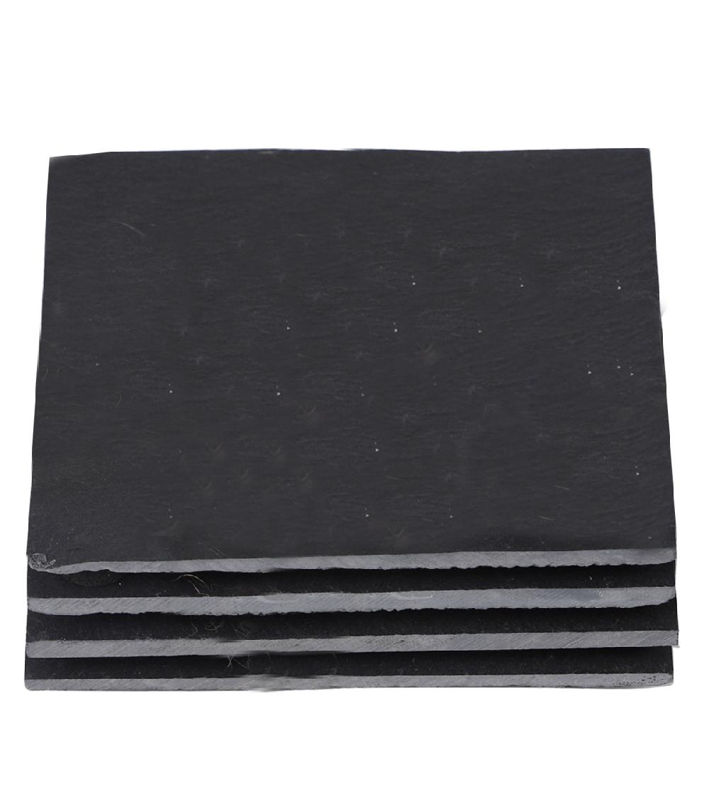 Wadiga Set De 4 Dessous De Verres Carrés En Ardoise 10x10cm