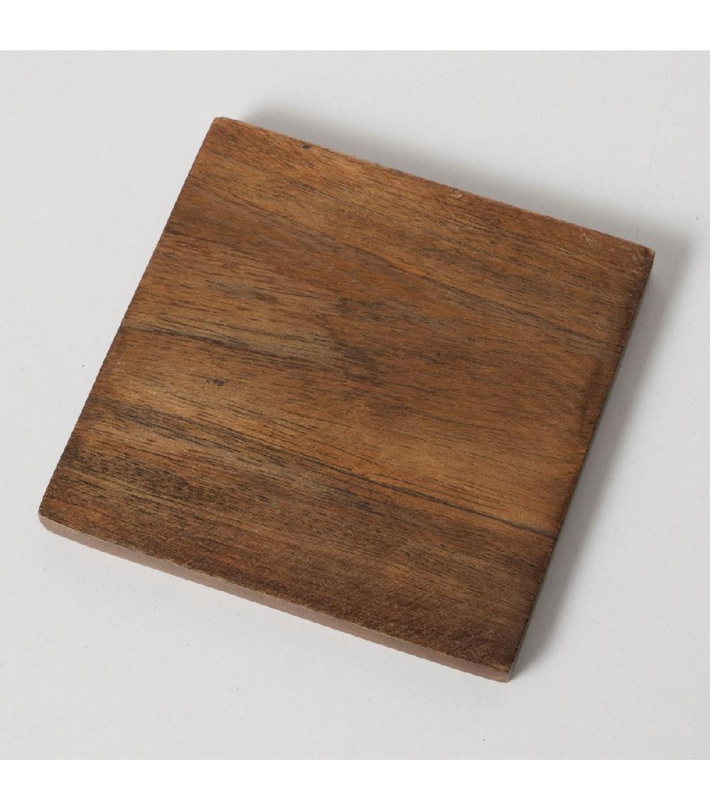 Wadiga Set De 4 Dessous De Verres En Bois De Manguier 10x10x1cm