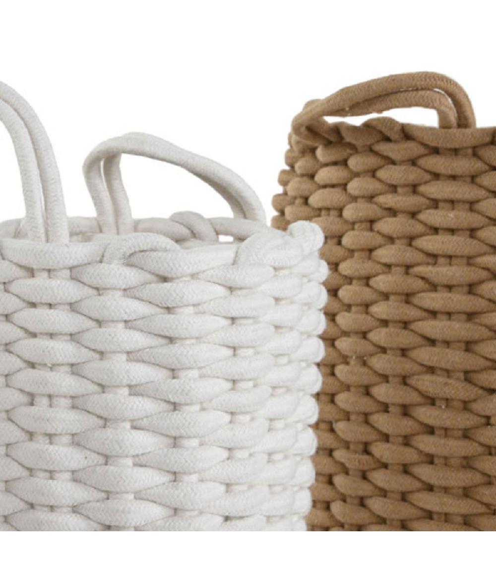 Wadiga Set De 4 Paniers De Rangement En Corde 30x30x43cm