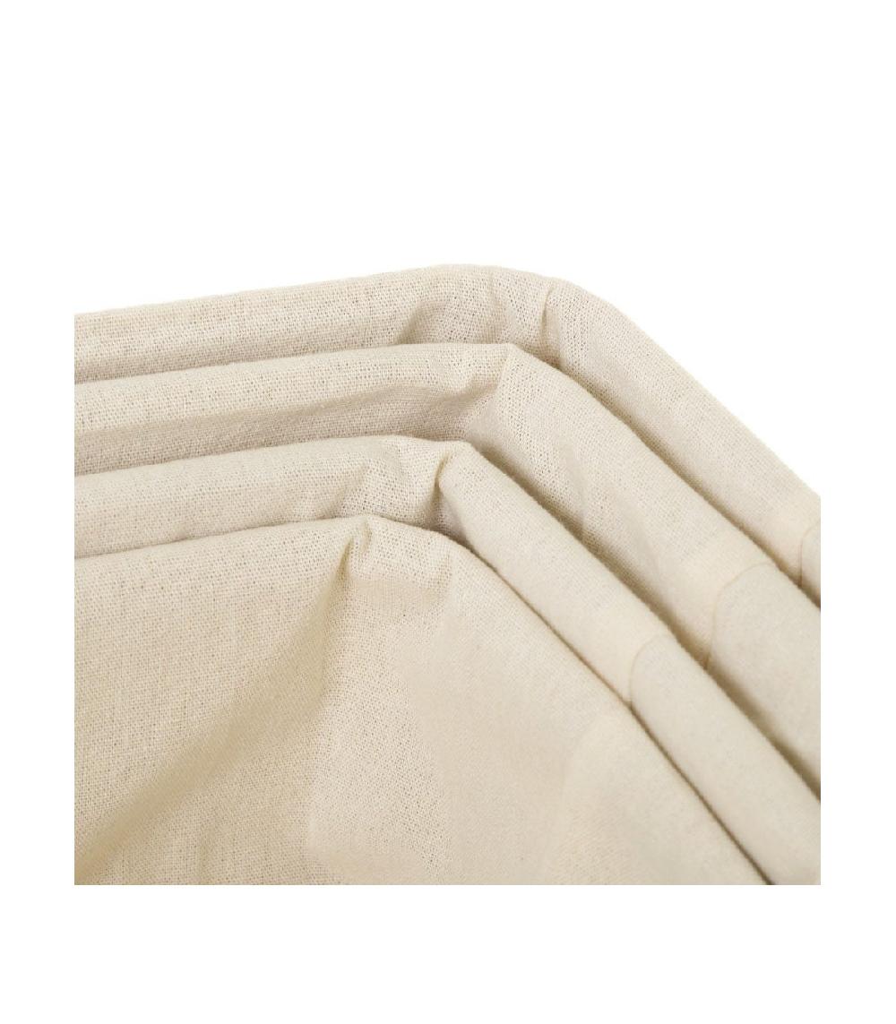 Wadiga Set De 4 Paniers De Rangement Pour Salle De Bain Bambou - 41x28x18cm