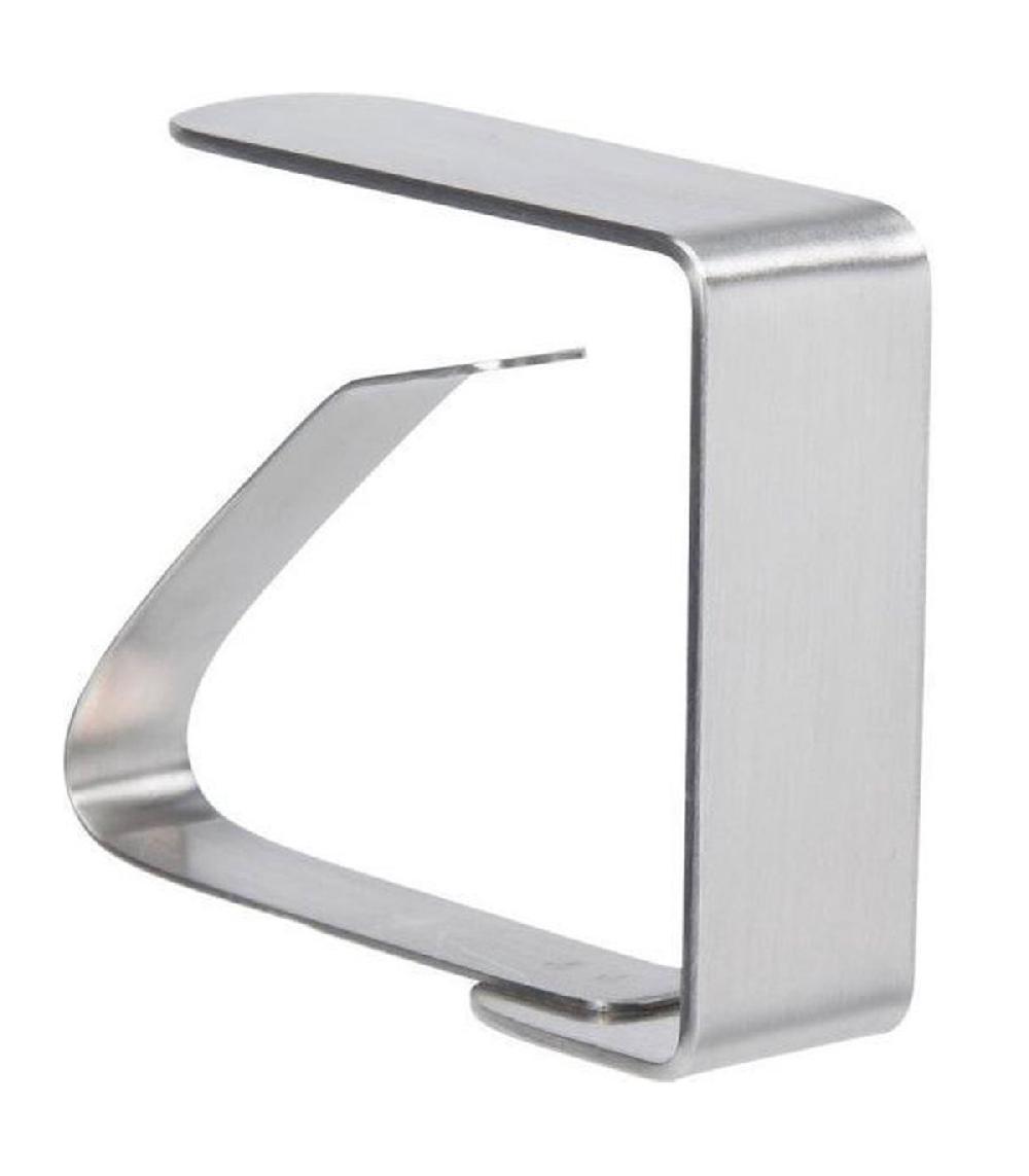 Wadiga Set De 4 Pinces à Nappes En Acier Inoxydable 4x2x5cm