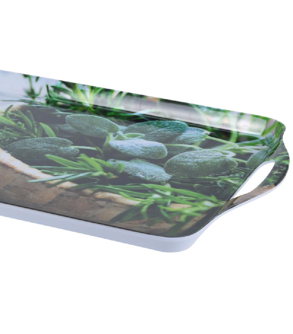 Wadiga Set De 4 Plateaux De Service Motif Jardin Et Potager 38x23cm