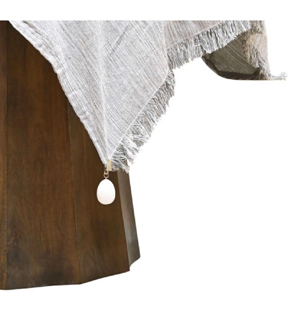 Wadiga Set De 4 Poids De Nappe En Marbre Blanc 3.5x3.5x5.5cm