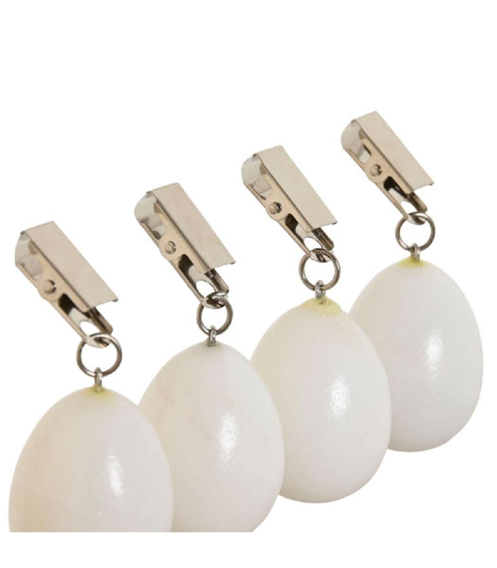 Wadiga Set De 4 Poids De Nappe En Marbre Blanc 3.5x3.5x5.5cm