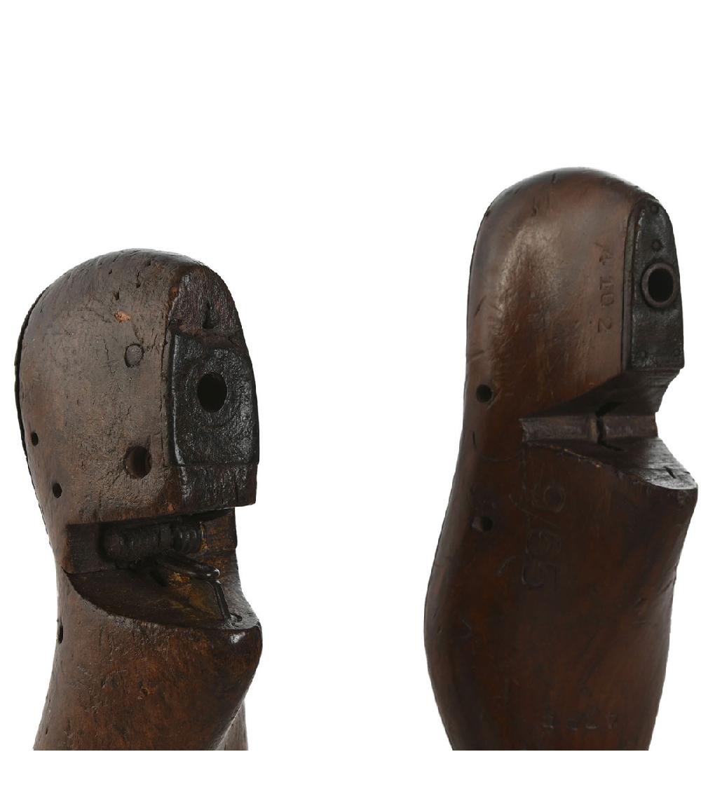 Wadiga Set De 4 Portemanteaux Récup' Formes Chaussures Bois Et Métal 8x9x31cm