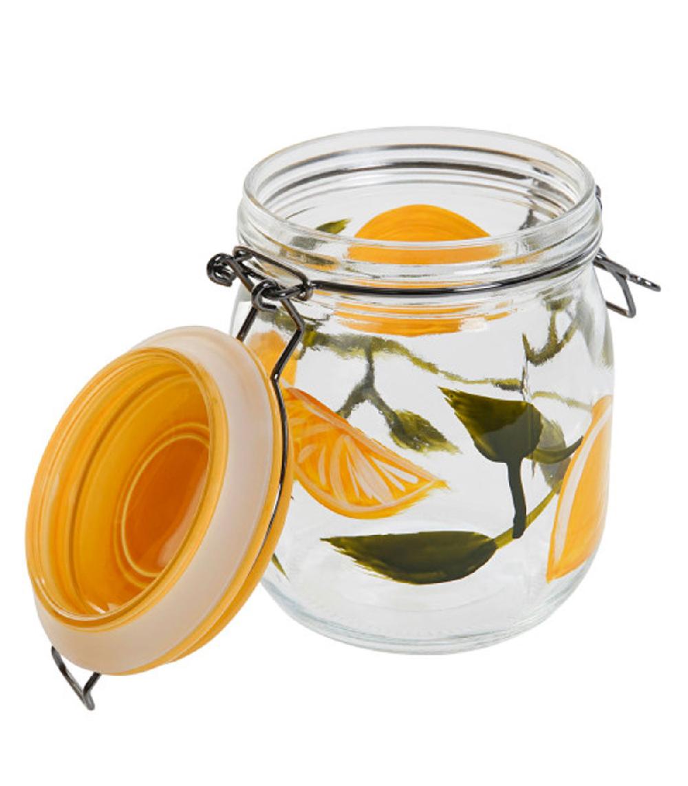 Wadiga Set De 4 Pots Hermétiques En Verre Citrons 11.5x11.5x27cm