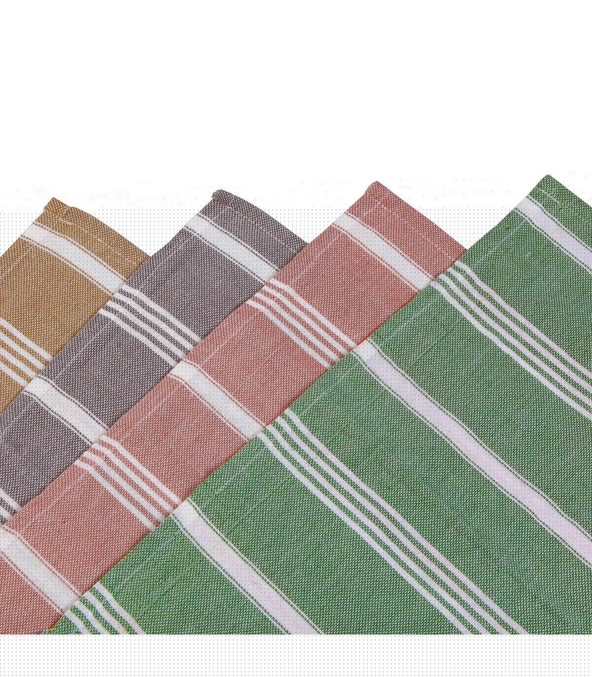 Wadiga Set De 4 Torchons à Rayures 100% Coton 50x70cm