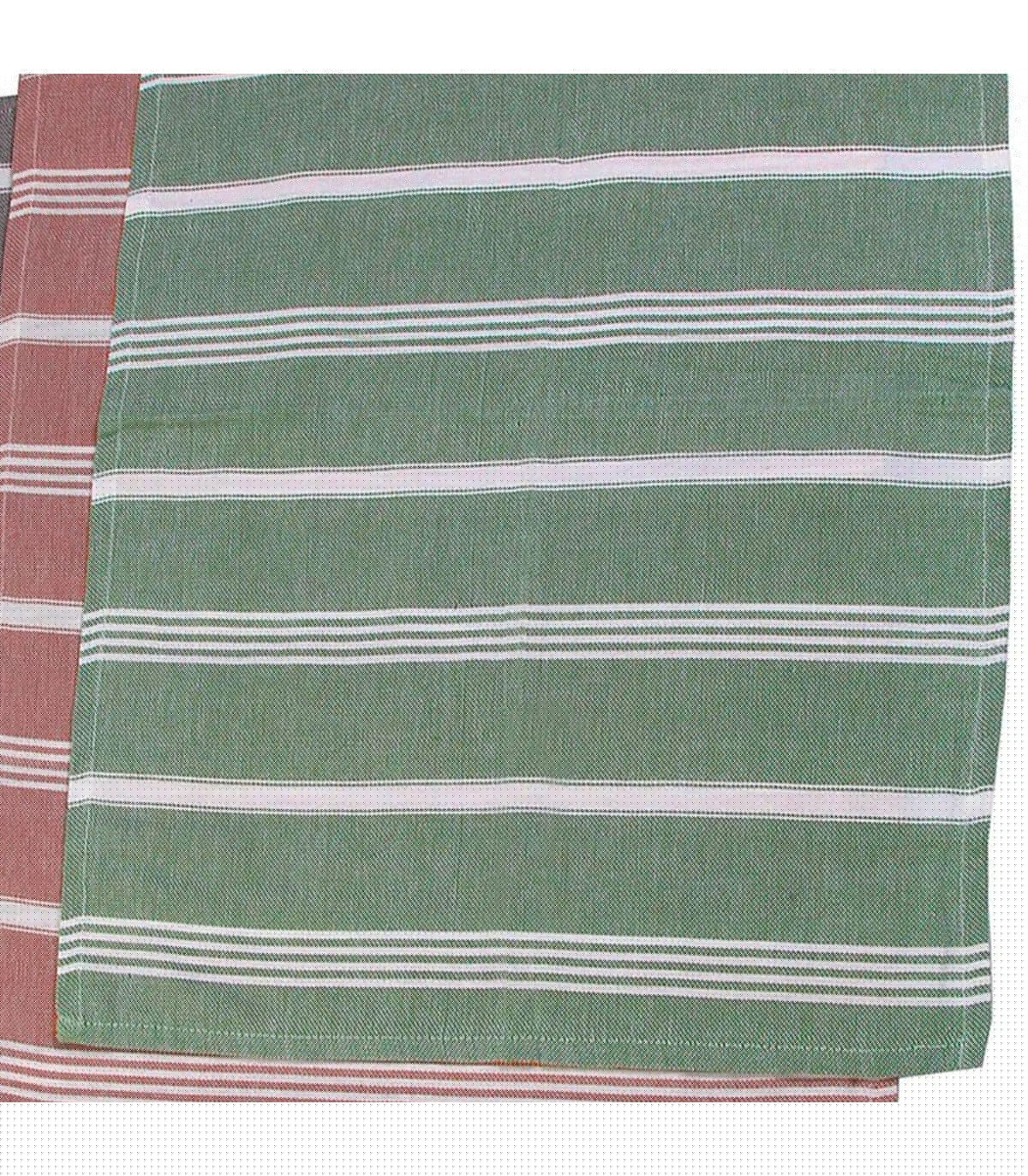 Wadiga Set De 4 Torchons à Rayures 100% Coton 50x70cm
