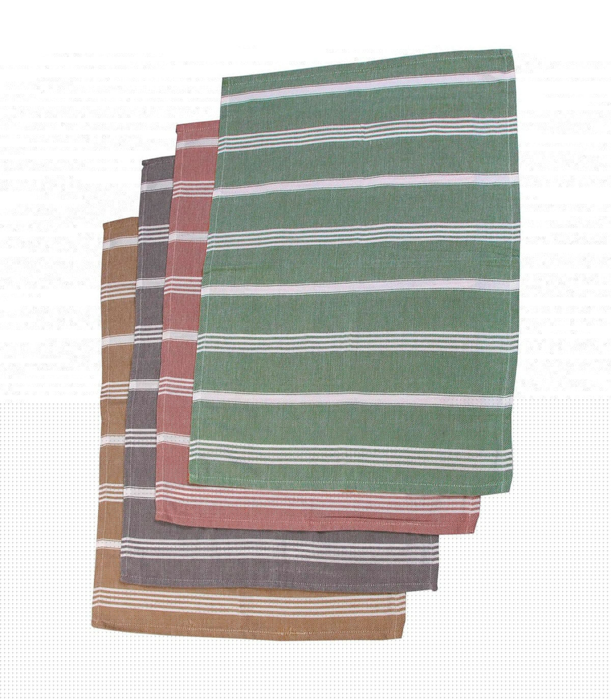 wadiga Set de 4 torchons à rayures 100% coton 50x70cm