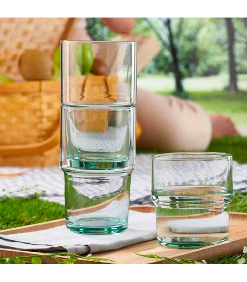 Wadiga Set De 4 Verres à Eau En Verre Recyclé Bistrot 30cl