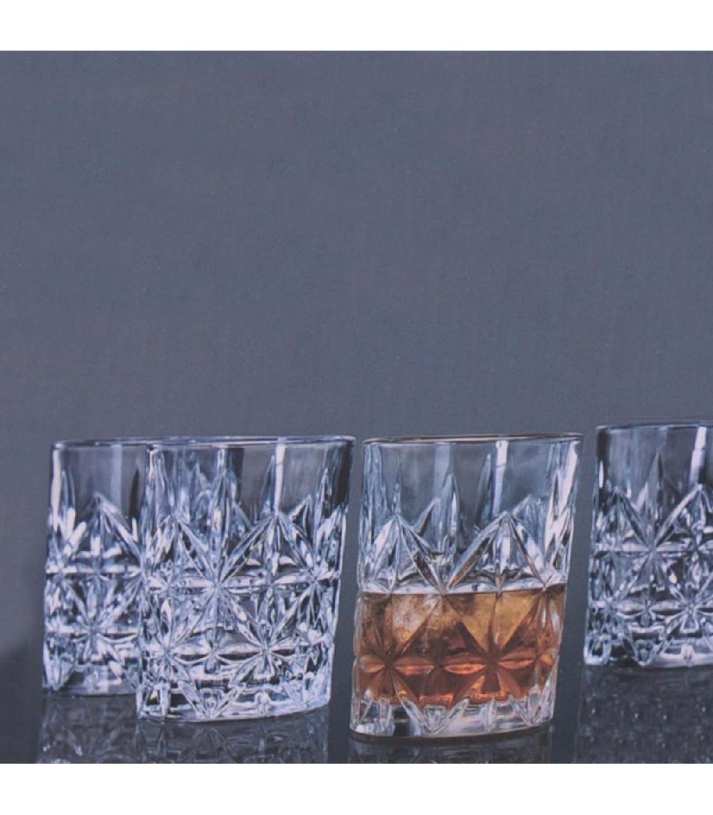 Wadiga Set De 4 Verres à Whisky Avec Motifs Embossés 230ml