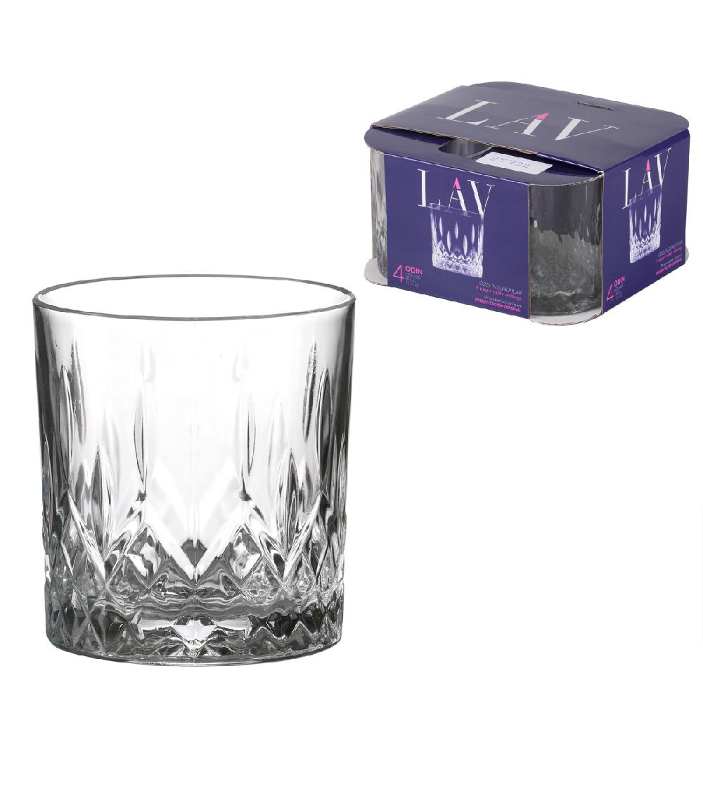 Wadiga Set De 4 Verres à Whisky Avec Motifs Embossés - 33cl