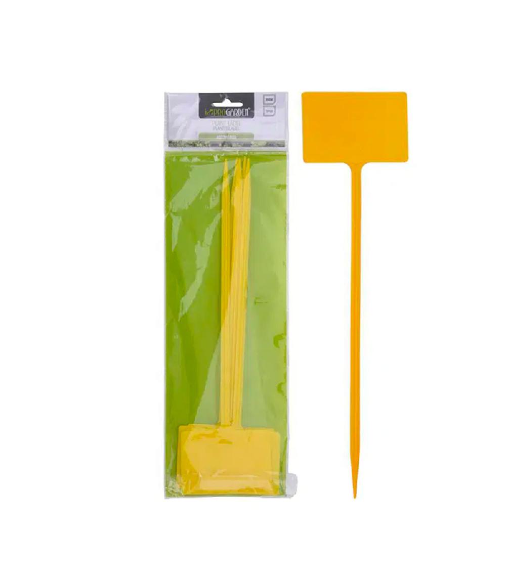 Wadiga Set De 5 étiquettes Pour Potager En Plastique Jaune