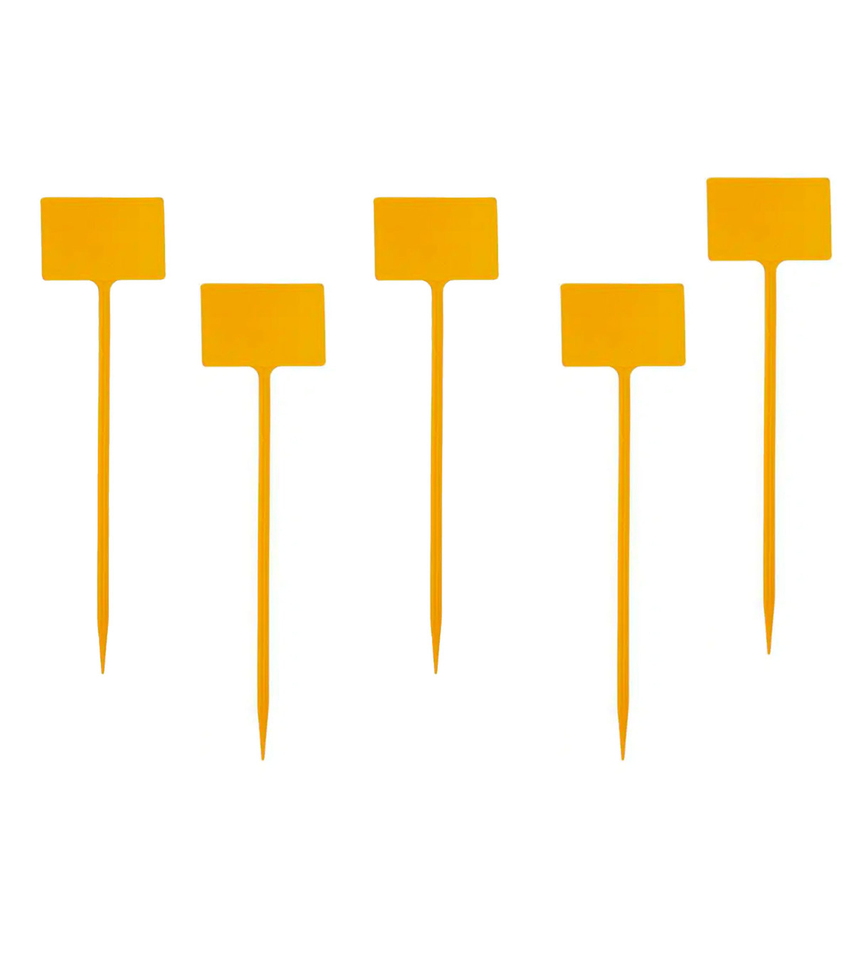 wadiga Set de 5 étiquettes pour potager en plastique jaune