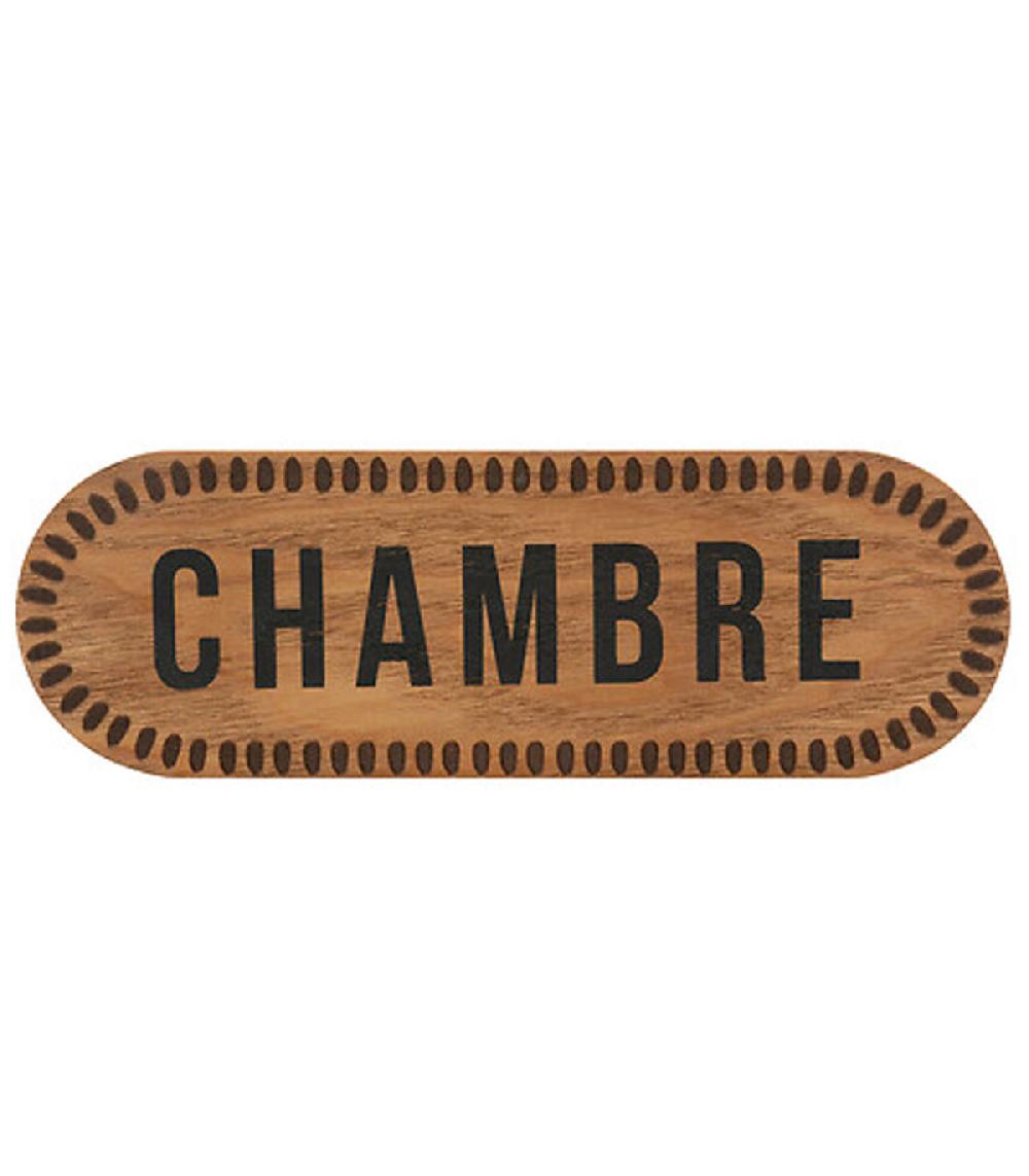 Wadiga Set De 5 Plaques De Porte Signalétiques En Bois 23x1x8cm