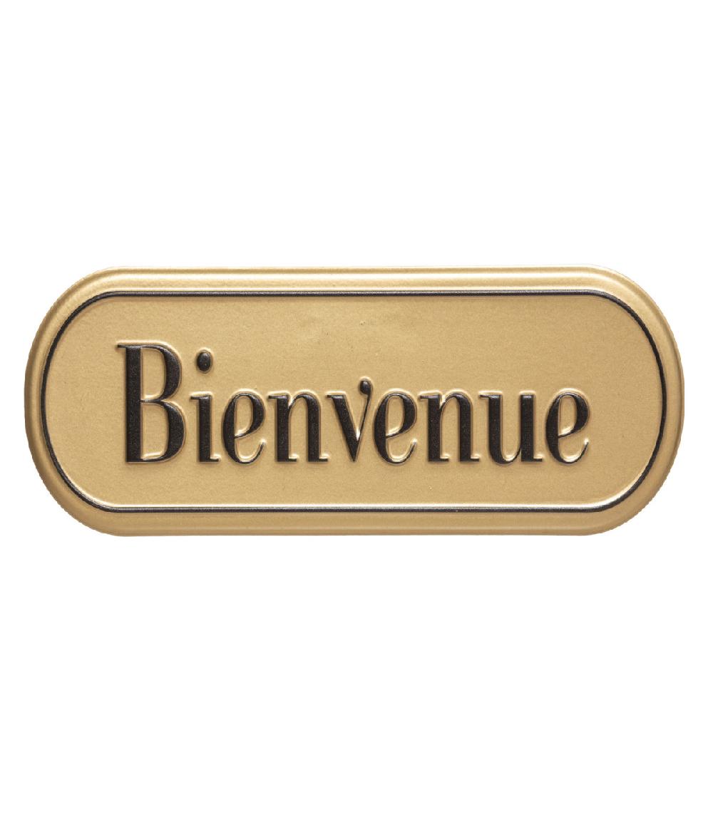 Wadiga Set De 5 Plaques De Porte Signalétiques En Métal Doré