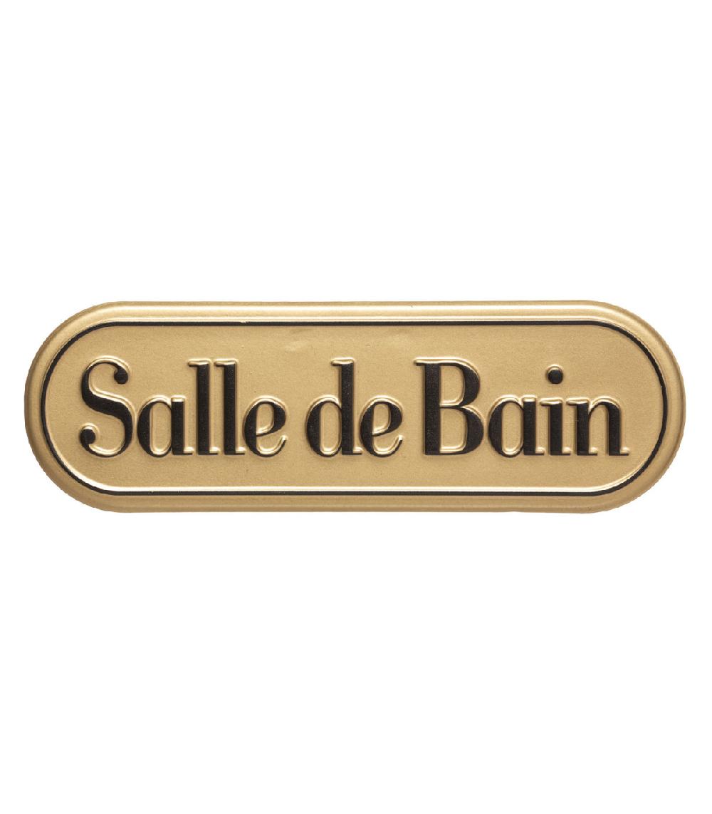 Wadiga Set De 5 Plaques De Porte Signalétiques En Métal Doré