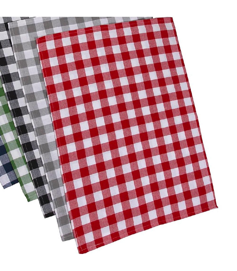 Wadiga Set De 5 Torchons à Carreaux 100% Coton 50x70cm