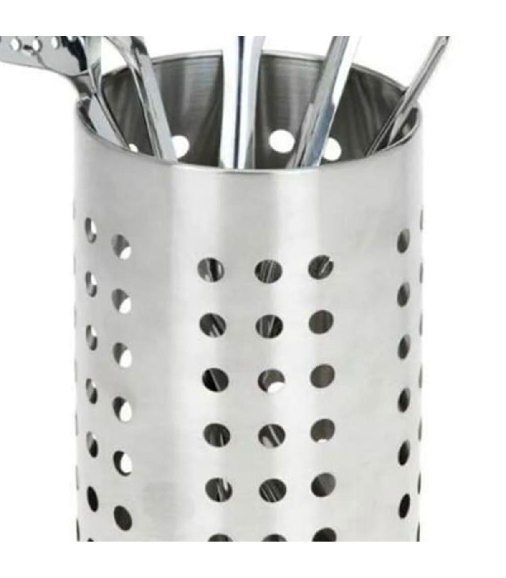 Wadiga Set De 5 Ustensiles De Cuisine En Acier Inoxydable Et Pot De Rangement