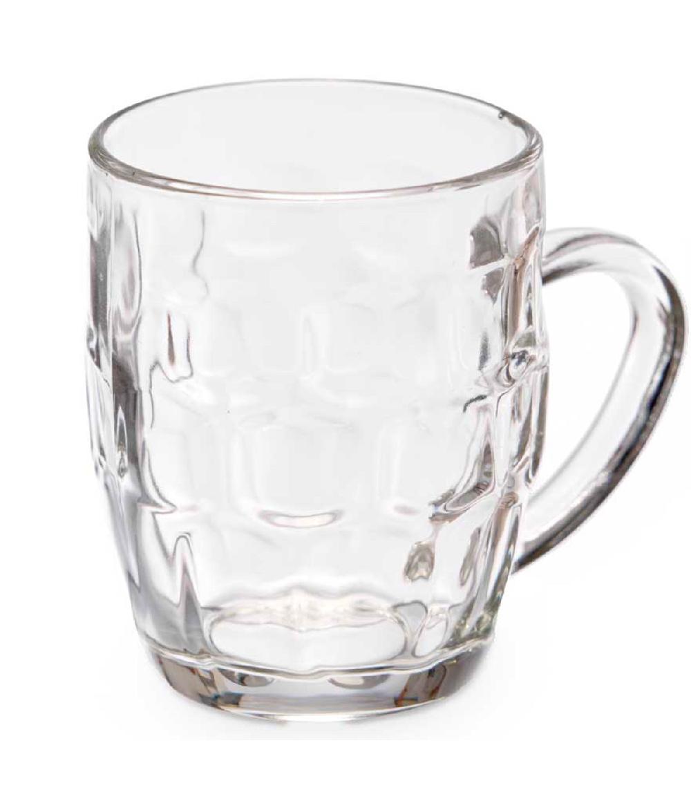 Wadiga Set De 6 Chopes à Bière En Verre Avec Poignées 280ml