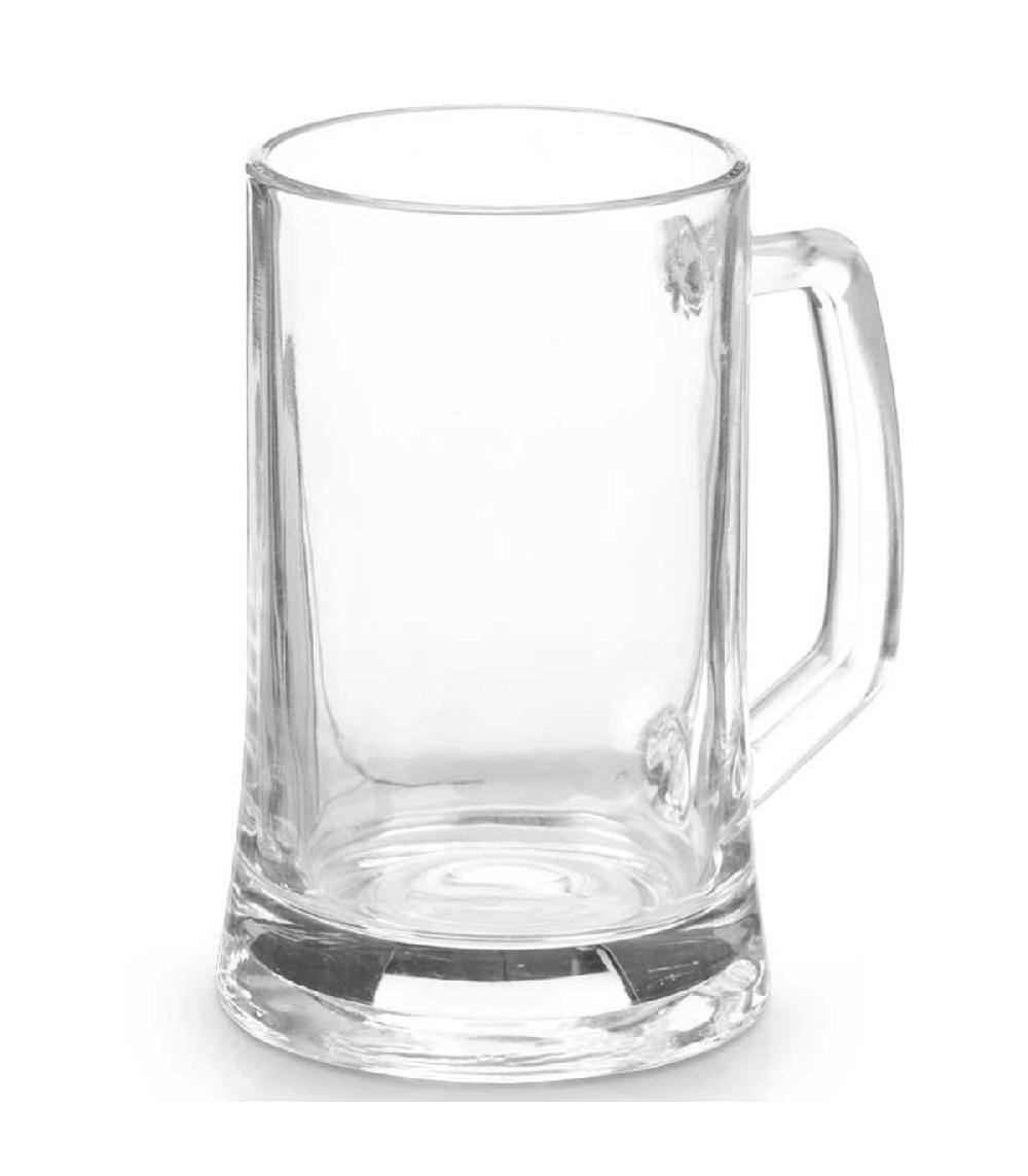 Wadiga Set De 6 Chopes à Bière En Verre Avec Poignées 380ml
