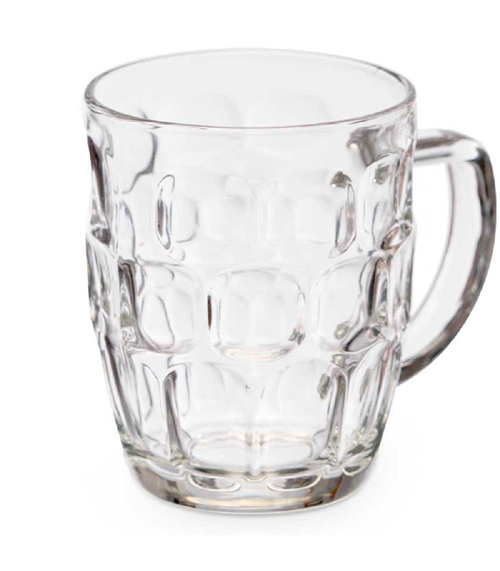 Wadiga Set De 6 Chopes à Bière En Verre Avec Poignées 520ml