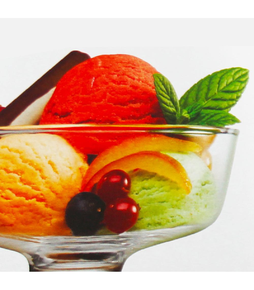 Wadiga Set De 6 Coupes à Glace En Verre 10x10x8.1cm