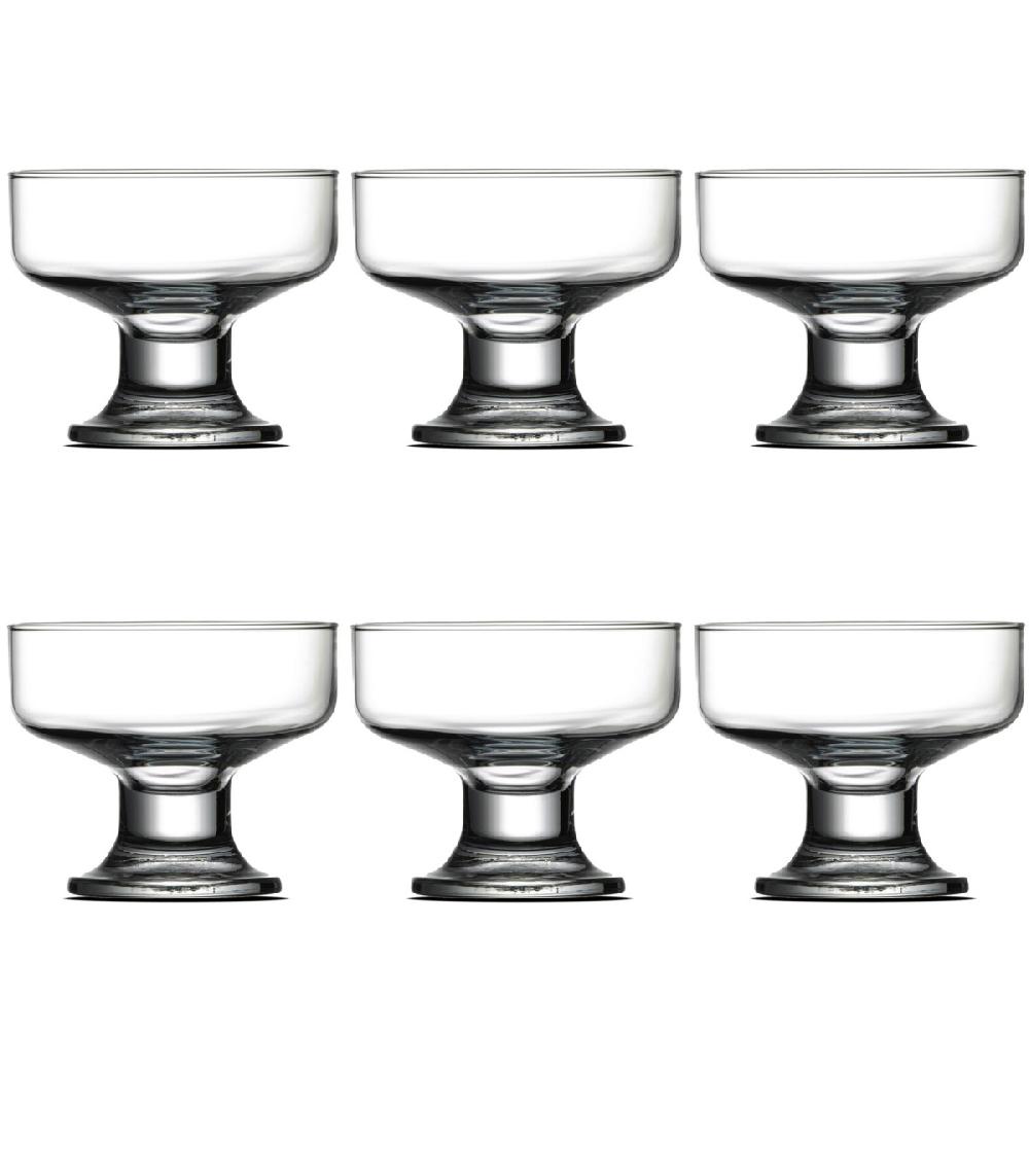 wadiga Set de 6 coupes à glace en verre 10x10x8.1cm