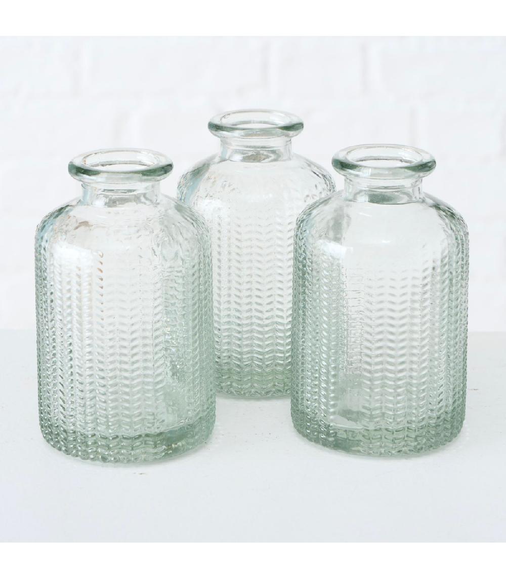 Wadiga Set De 6 Petits Vases Soliflores En Verre 6x6x10cm