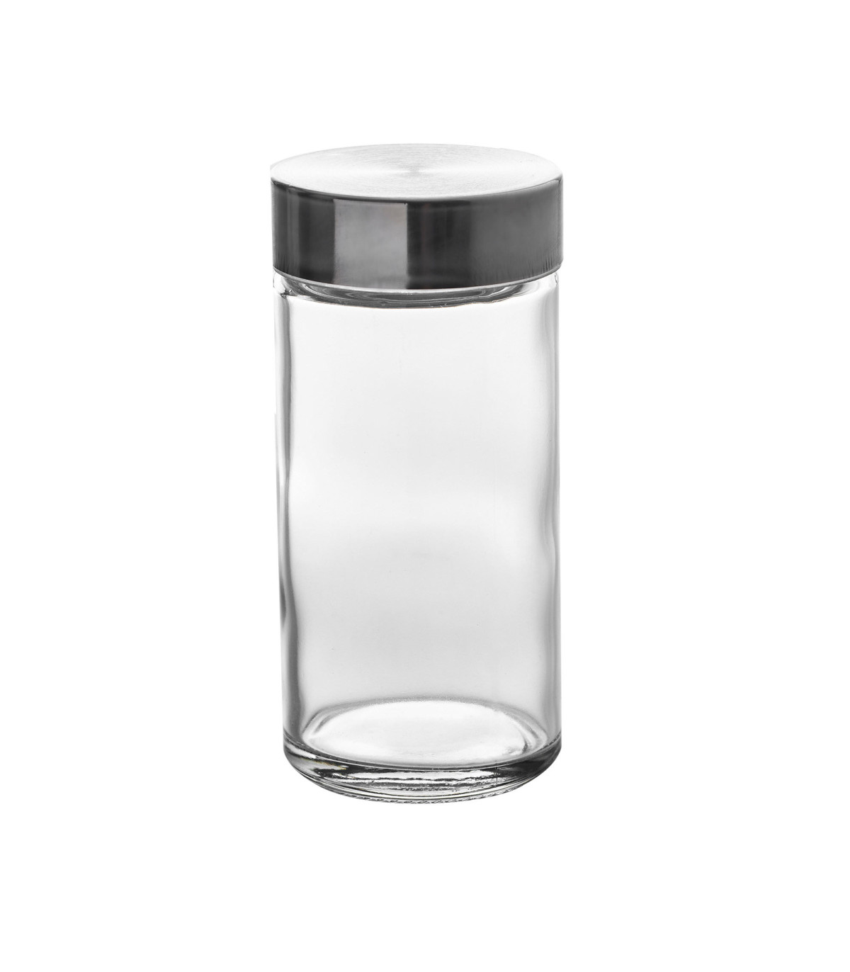 Wadiga Set De 6 Pots à épices Ronds Verre Et Métal Chromé