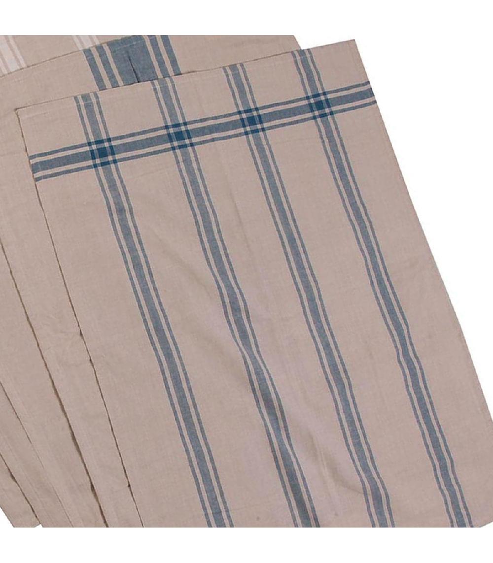 Wadiga Set De 6 Torchons 100% Coton Bleu Blanc Rouge 50x70cm