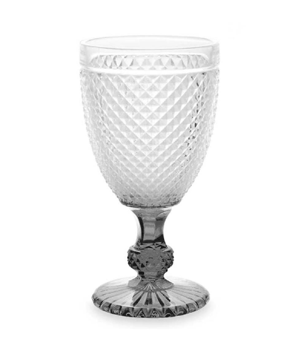 Wadiga Set De 6 Verres à Eau En Verre Anthracite Diamants 25.6cl