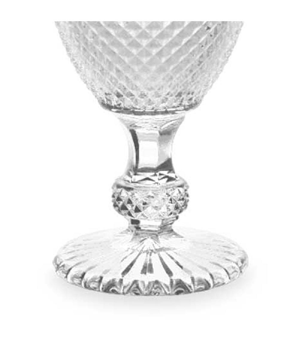 Wadiga Set De 6 Verres à Eau En Verre Diamants 25.6cl